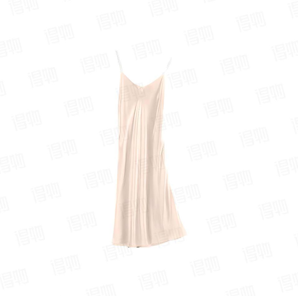 金三塔JINSANT 重磅真丝优雅V领显瘦长裙舒适桑蚕丝可外穿吊带睡裙 