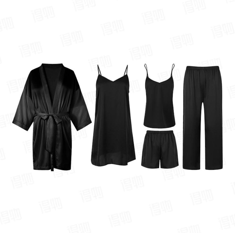 金三塔JINSANT 重磅真丝优雅V领显瘦长裙舒适桑蚕丝可外穿吊带睡裙 女款